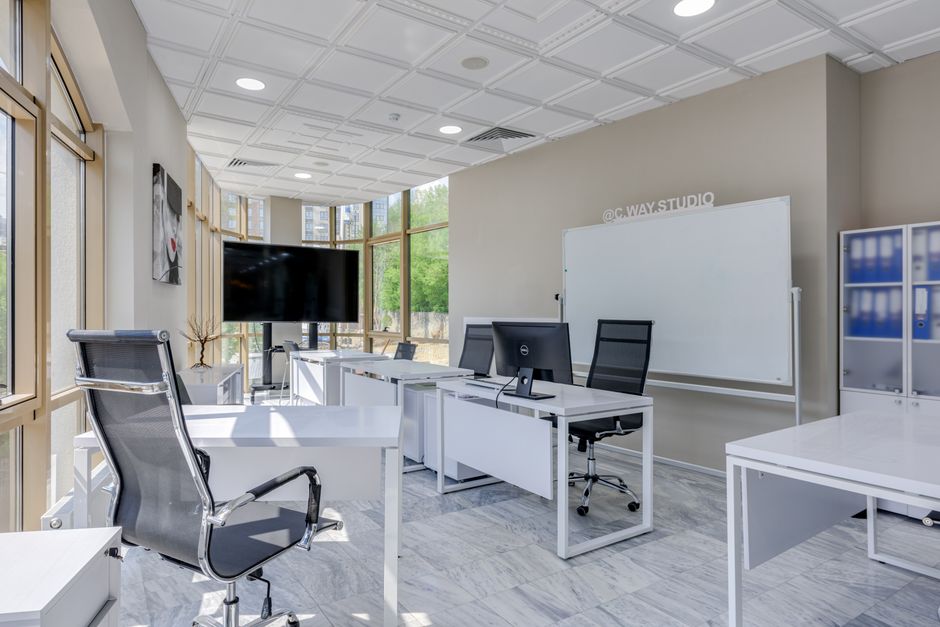Modern office workspace in Lagos representing professional development environment